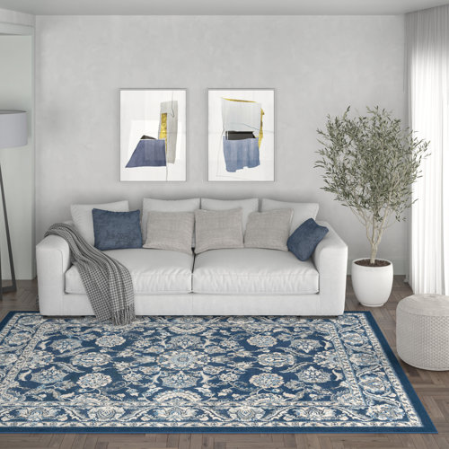 Madison Oriental Dark Blue Area Rug